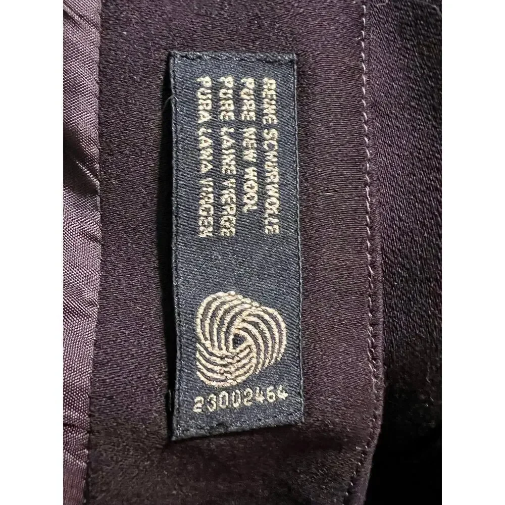 ESCADA by MARGARETHA LEY 100% Wool Eggplant Pencil Skirt - Picture 6 of 7